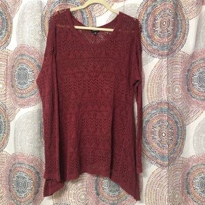 Burgundy thin sweater